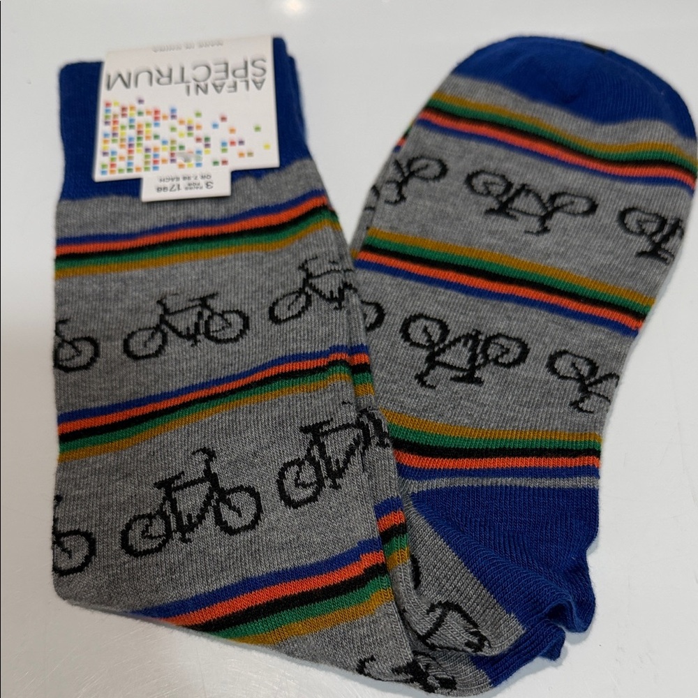 ⭐️ Alfani Gray Bicycle Pattern Socks - FREE w/purchase, add to bundle